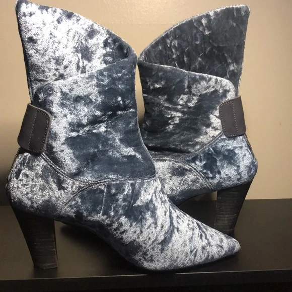 Free people light blue/gray velvet boots - Picture 5 of 15